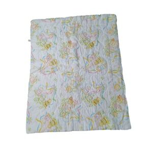 Gorgeous vintage Dundee quilted‎ crib blanket